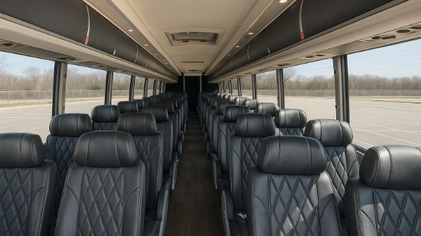 elizabeth 50 passenger charter bus inside
