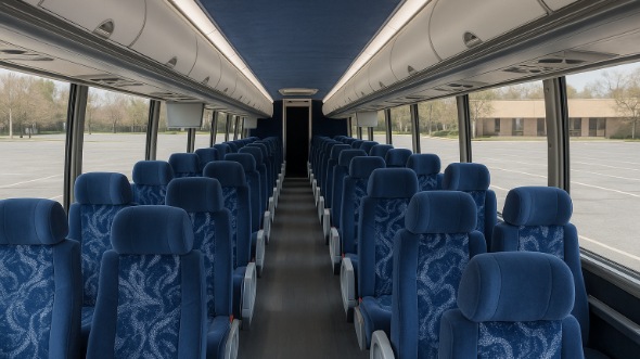 elizabeth 55 passenger charter bus inside